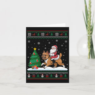 Cartão Papais noeis de Luzes de Árvore de Natal Feias And