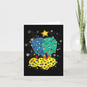 Cartão Papais noeis de Natal de Pickleball X Luzes Mas