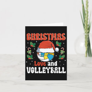 Cartão Papais noeis De Natal E Voleibol Design De Esporte