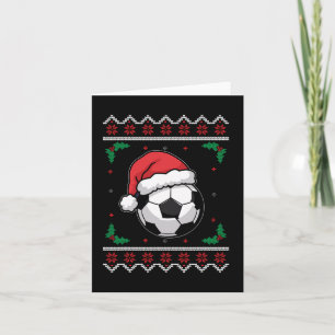 Cartão Papais noeis de Natal Futebol Xmas Feio Rapazes