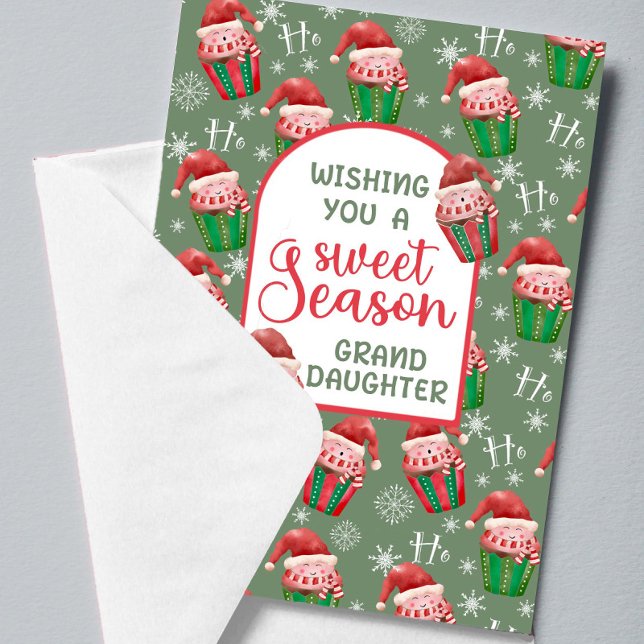 Cartão Papais noeis de Natal para a neta (Criador carregado)