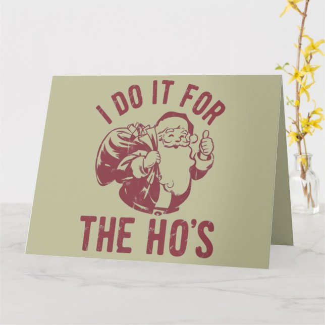 Cartão Papais noeis de Natal rudes... Eu faço isso para o (Flor Amarela)