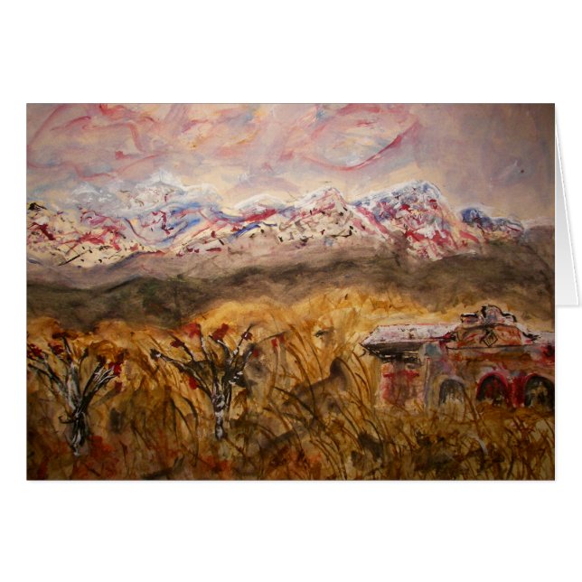 Cartão papais noeis de neve (Frente Horizontal)