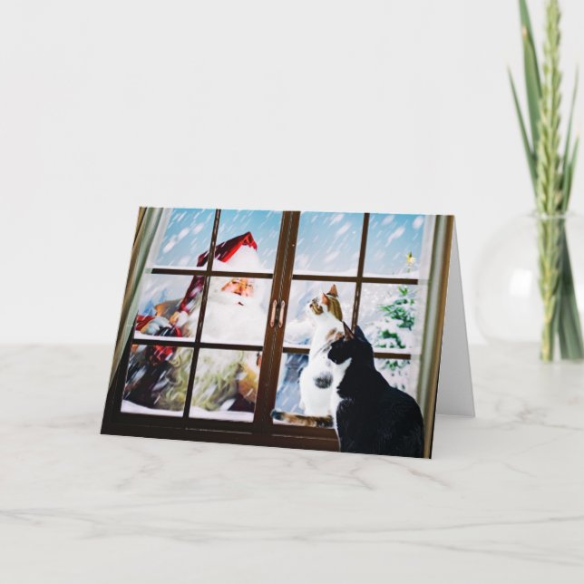 Cartão Papais noeis de reunião (Frente)