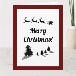 Cartão Papais noeis de Saudações de Natal Sleigh