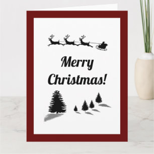 Cartão Papais noeis de Saudações de Natal Sleigh