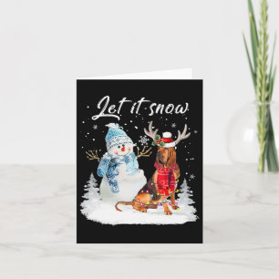 Cartão Papais noeis de Snowman Natal Cachorro Xmas Pajama
