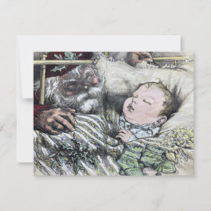 Cartão Papais noeis de Thomas Nast Harper e Baby