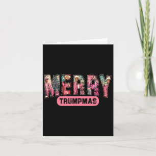 Cartão Papais noeis de Trumpmas de feliz espetam pijamas