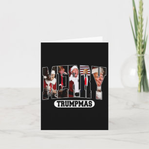 Cartão Papais noeis de Trumpmas de feliz espetam pijamas