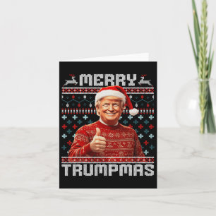 Cartão Papais noeis de Trumpmas de feliz Tremem Pijamas d