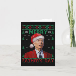Cartão Papais noeis Dias de os pais Joe Biden Christmas U