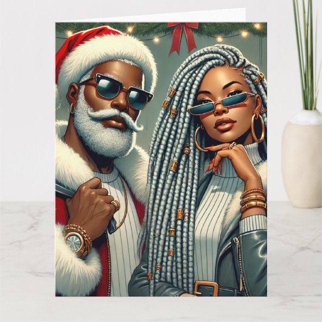 Cartão Papais noeis do Festivo (Frente)