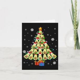 Cartão Papais noeis do Natal Avocado Lover Elf Reindeer A