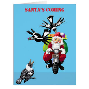 Cartão Papais noeis e pincéis