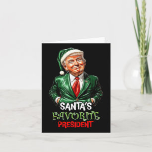 Cartão Papais noeis Engraçados do Presidente Favorito Tru