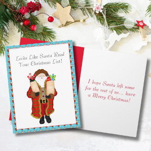 Cartão Papais noeis Engraçados Trazendo O Natal Do Líquid