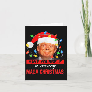 Cartão Papais noeis Engraçados Trump Tenham Um Mega Chris