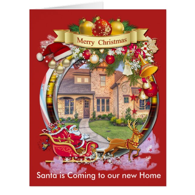 Cartão Papais noeis estão chegando (Frente)