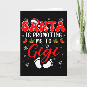 Cartão Papais noeis Estão Me Promovendo A Gigi Xmas Pregn