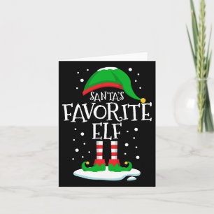 Cartão Papais noeis Favoritos Da Família De Natal Elf Xma