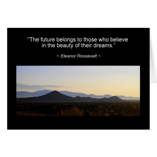 Cartão Papais noeis Fe Colinas Inspiração Sunrise (Frente Horizontal)