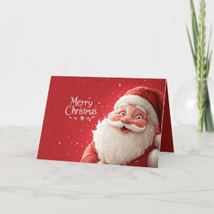 Cartão Papais noeis Feliz Natal Festivo e Feriado Diverti