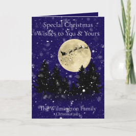 Cartão Papais noeis Festivos Que Iluminam A Folha De Nata