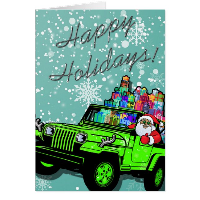 Cartão Papais noeis fora da estrada (Frente)