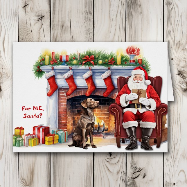 Cartão Papais noeis Gift Labrador Retriever Dog Natal (Criador carregado)