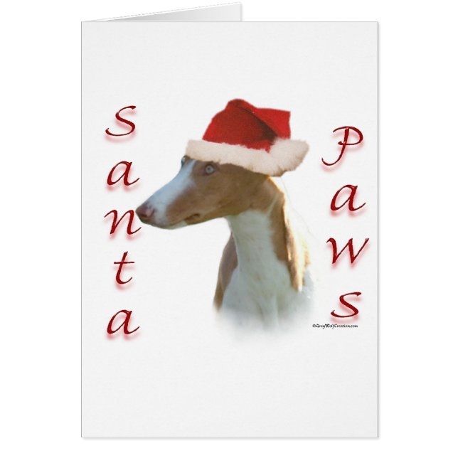 Cartão Papais noeis Ibizan Hound Paws (Frente)
