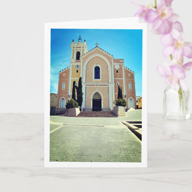 Cartão Papais noeis Igreja Catalina Mártir em Vilamarxant (Orquídea)