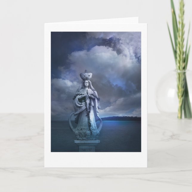 Cartão Papais noeis Marian Kamalen Statue (Frente)