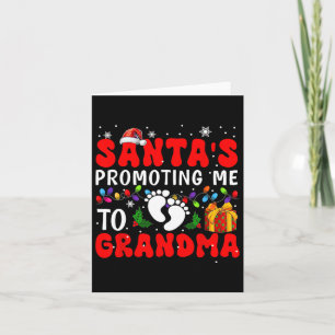 Cartão Papais noeis Me Promovendo À Vovó Família Xmas Esp