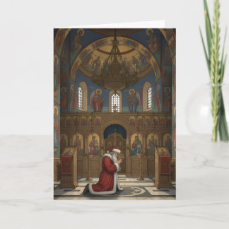 Cartão Papais noeis no Natal da Igreja Ortodoxa Oriental