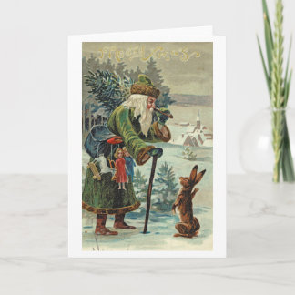 Cartão Papais noeis perguntam o caminho