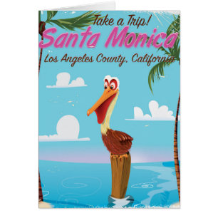 Cartão Papais noeis - poster de viagens retrô de Mônica