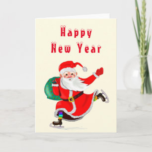 Cartão Papais noeis - presentes para todos - Feliz ano no