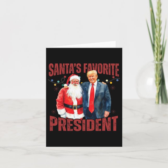 Cartão Papais noeis Presidente Favorito Trump Papais noei (Frente)