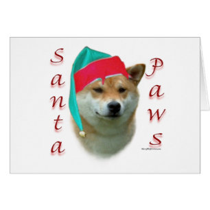 Cartão Papais noeis Shiba Inu