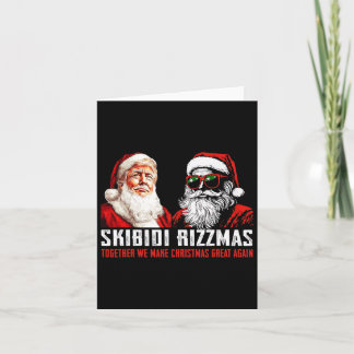 Cartão Papais noeis Trump Skibidi Rizzmas fazem Excelente