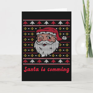 Cartão Papais noeis vem no Natal