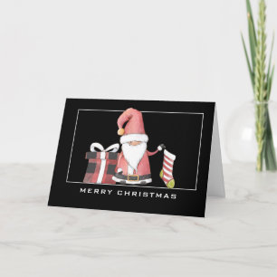 Cartão Papais noeis vermelhos Gnome w/Cartão de Natal PHO