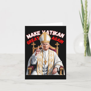 Cartão Papal Trump Divertido Design Com Vestígios Popular