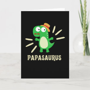 Cartão Papasaurus Funny T-Rex Dinossauro Pai Família Pai