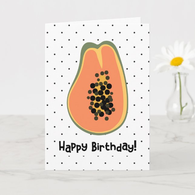 Cartão Papaya Happy Birthday Card (Planta pequena)