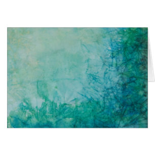 Cartão Papel com abstrato azul, verde, e preto da pintura