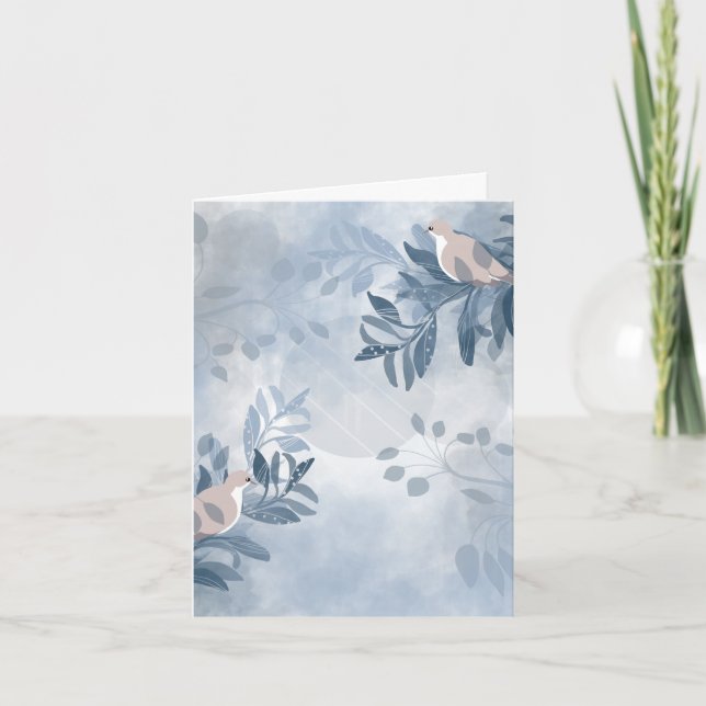 Cartão Papel de Carta de Nota Botânica do Vazio Moderno (Frente)