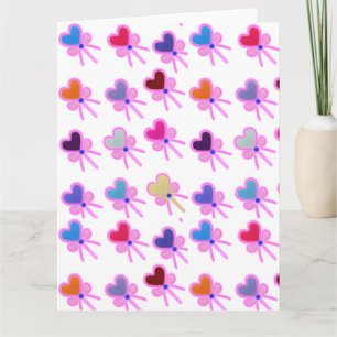 Cartão Papel de Embrulho Laço Coração Radiante Coquete Mo