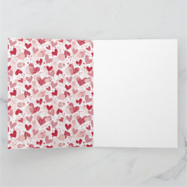 Cartão Papel de embrulho padrão de corações abstratos pre